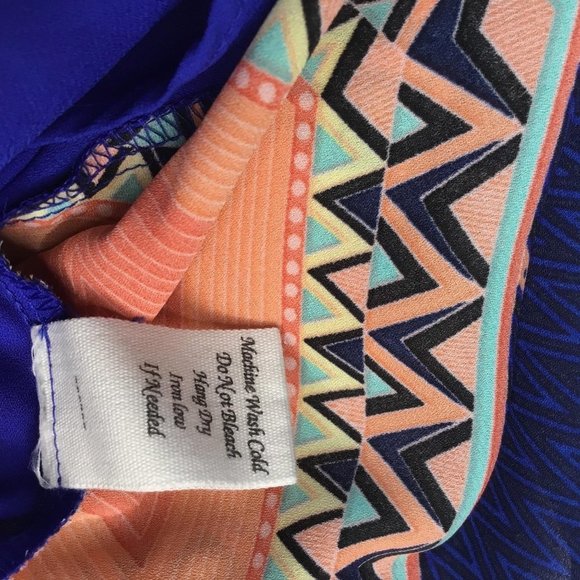 MINI Women's halter sleeveless blue indigo size M - Picture 2 of 11